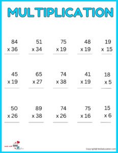 3rd Grade Multiplication Worksheet