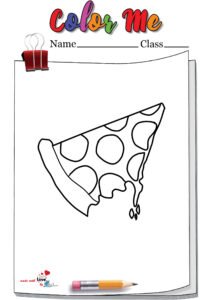 A Slice Of Pizza Coloring Page
