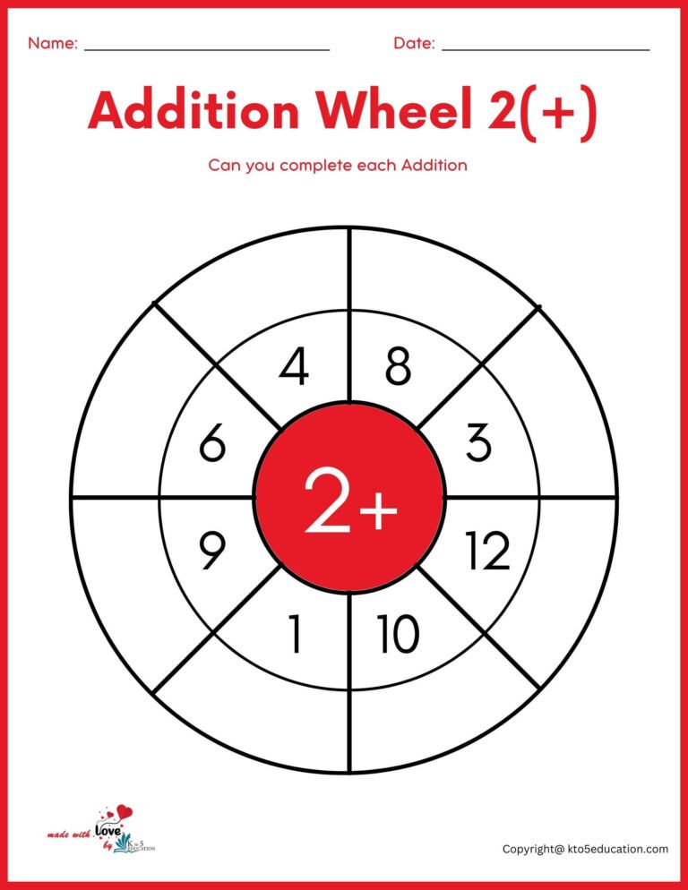 Addition Wheel Worksheet | FREE Download