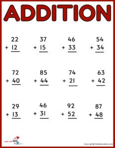 Addition Worksheets For Practice
