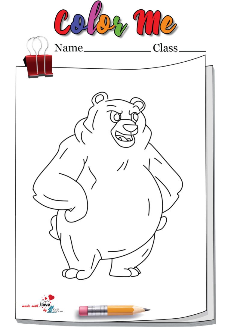 Angry Bear Coloring Page | FREE Download