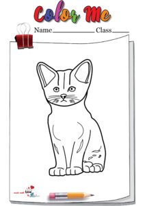 Angry Cat Coloring Page