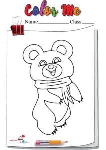 Baby Bear Dancing Coloring Page