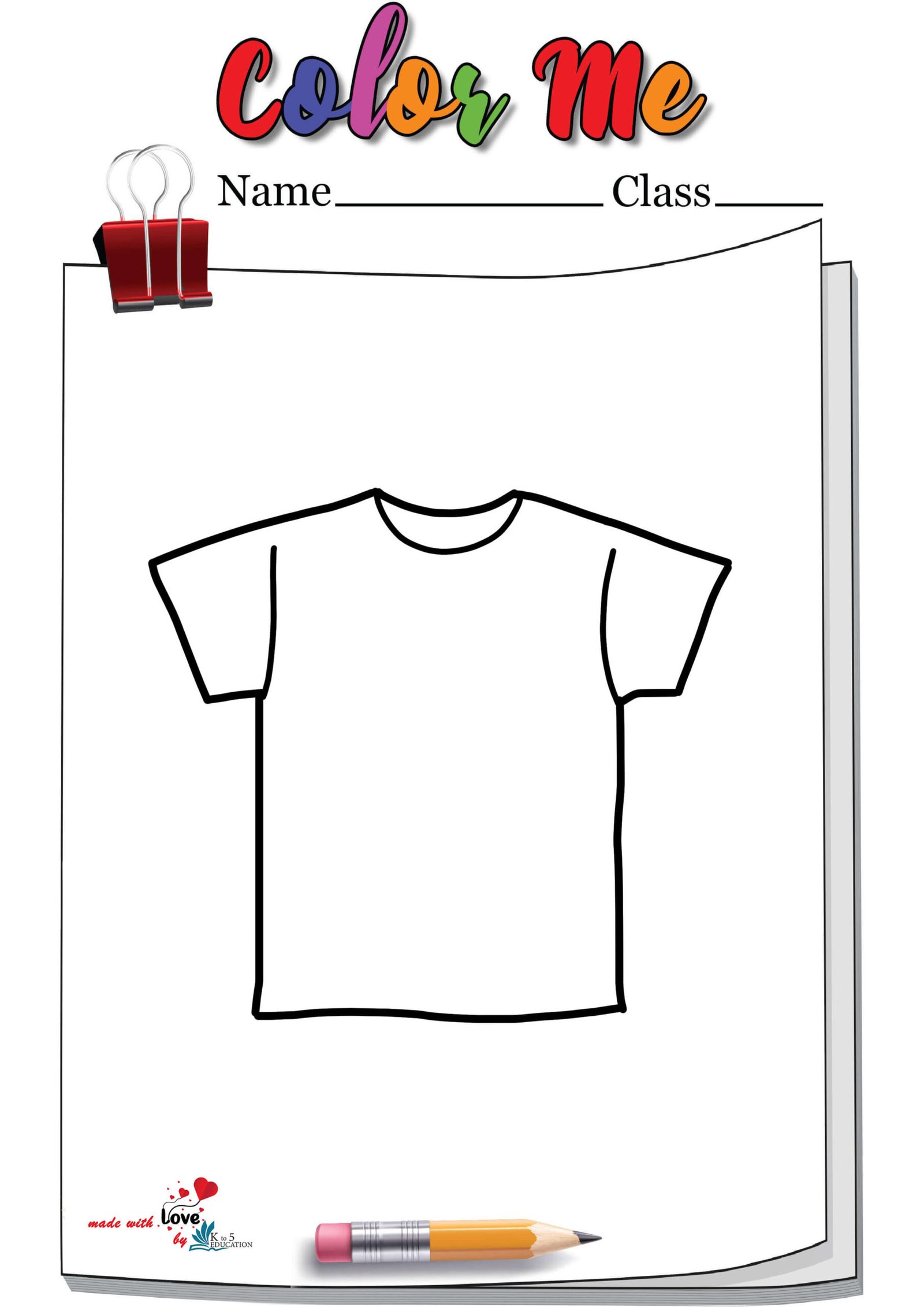 Baby T-shirt Coloring Page