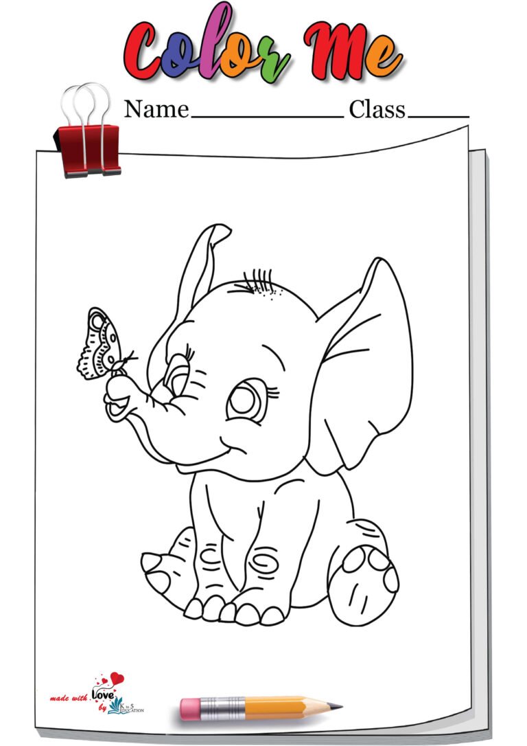 Beautiful Coloring Elephant | FREE Download