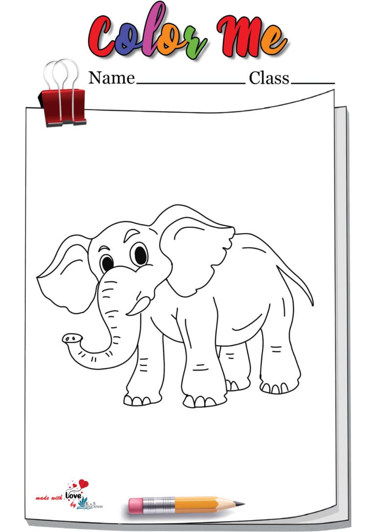 Big Elephant Coloring Page | FREE Download