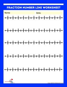 Blank Fractions On A Number Line Worksheet