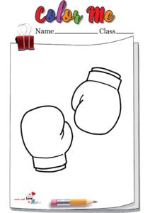 Boxing Gloves Coloring Page