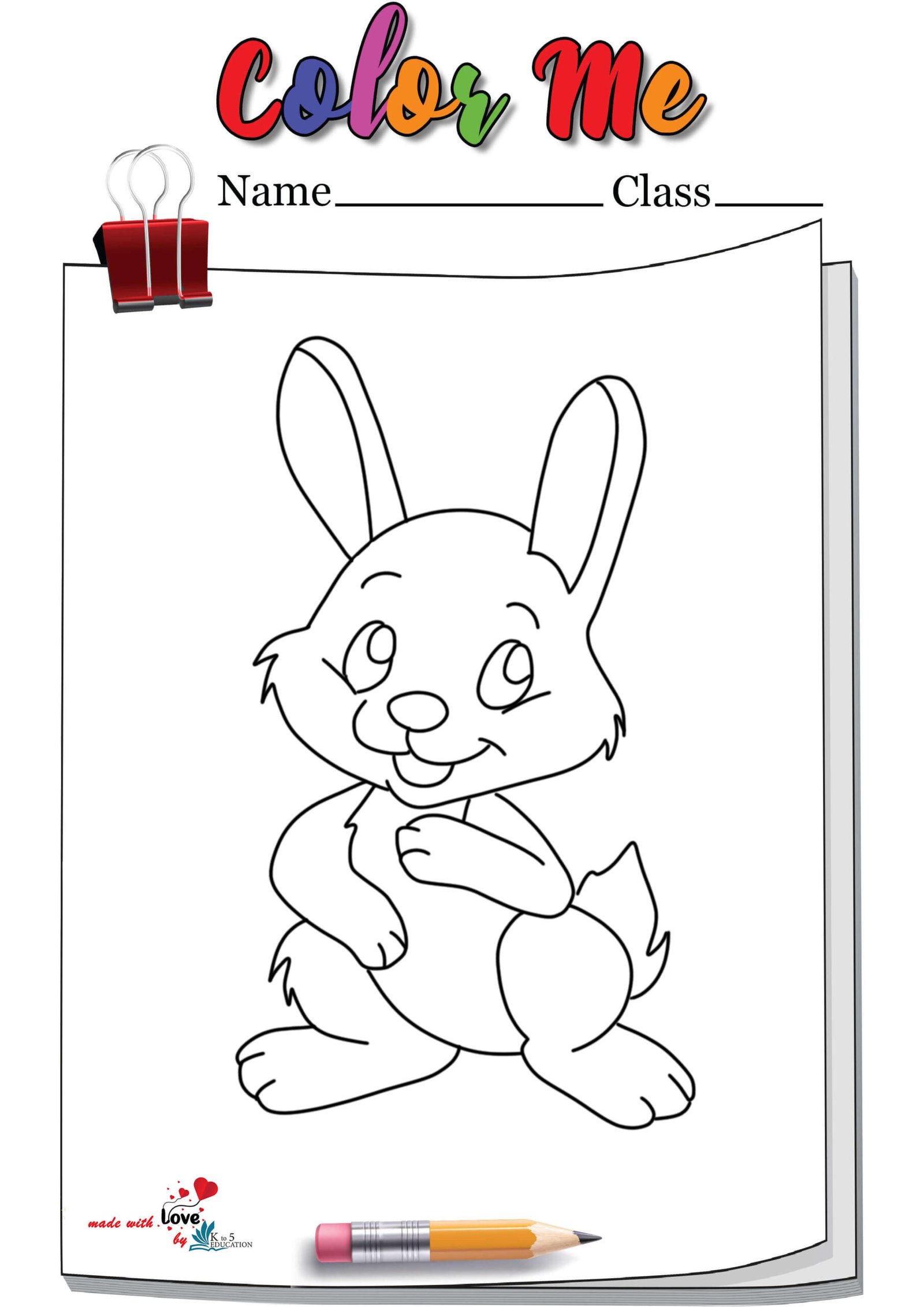 Bunny Smiling Coloring Page