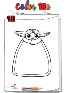 Cartoon Yoda Coloring Page
