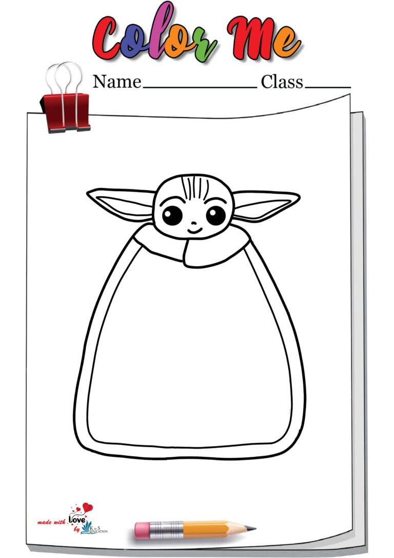 Cartoon Yoda Coloring Page | FREE Download