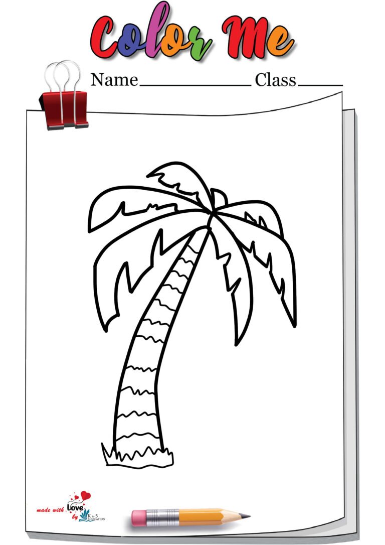 Chicka Chicka Boom Boom Coconut Tree Coloring Page