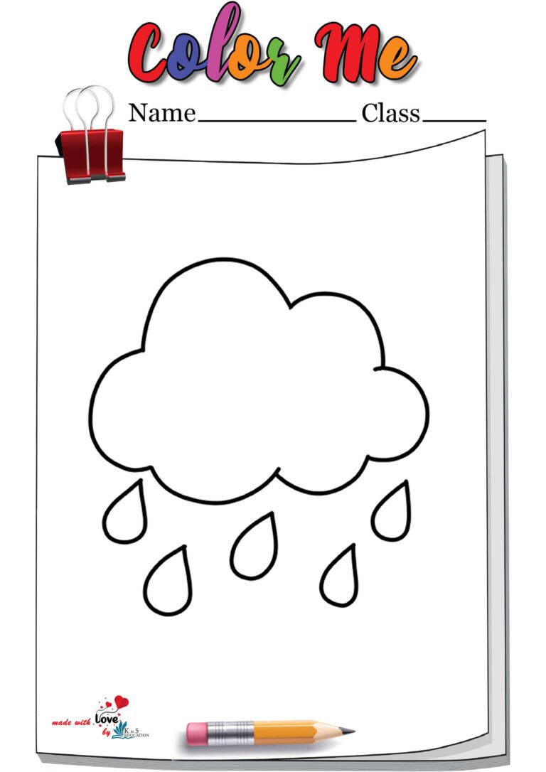 Cloud With Snow Coloring Page | FREE Download