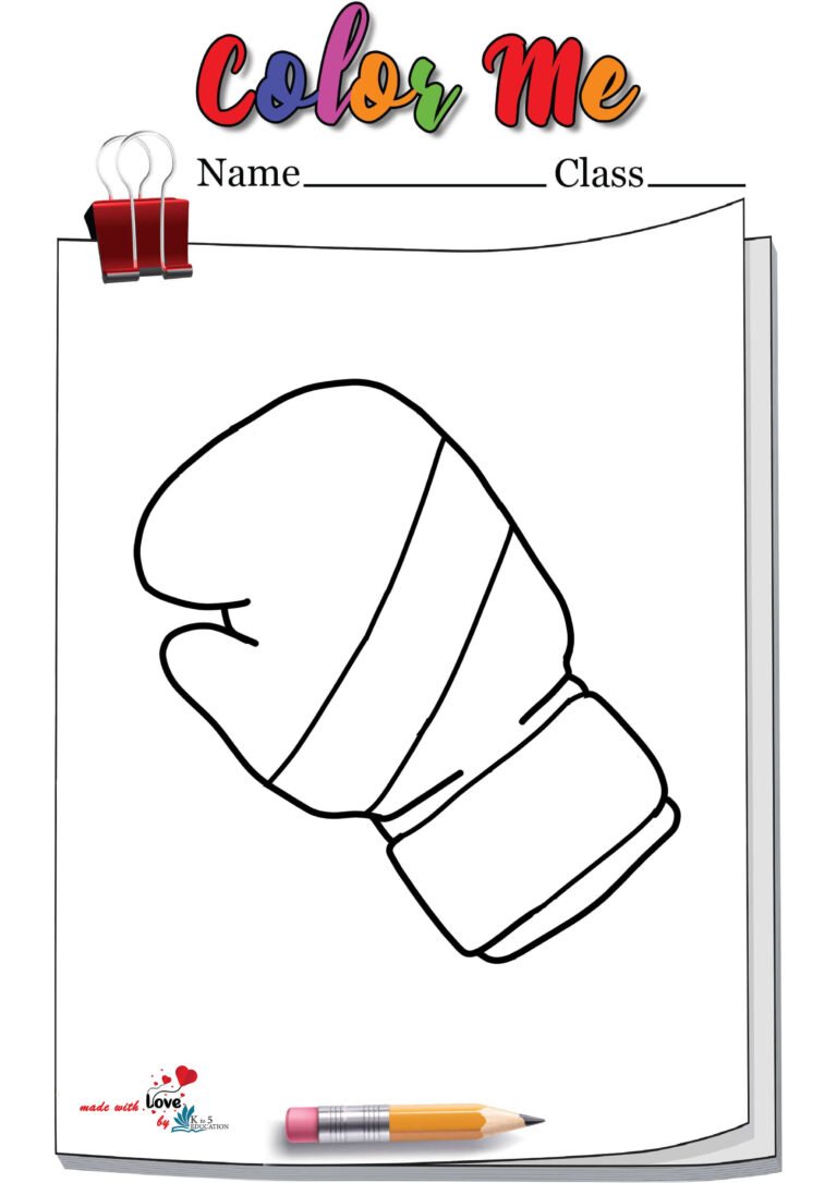 Colorful Boxing Gloves Coloring Page