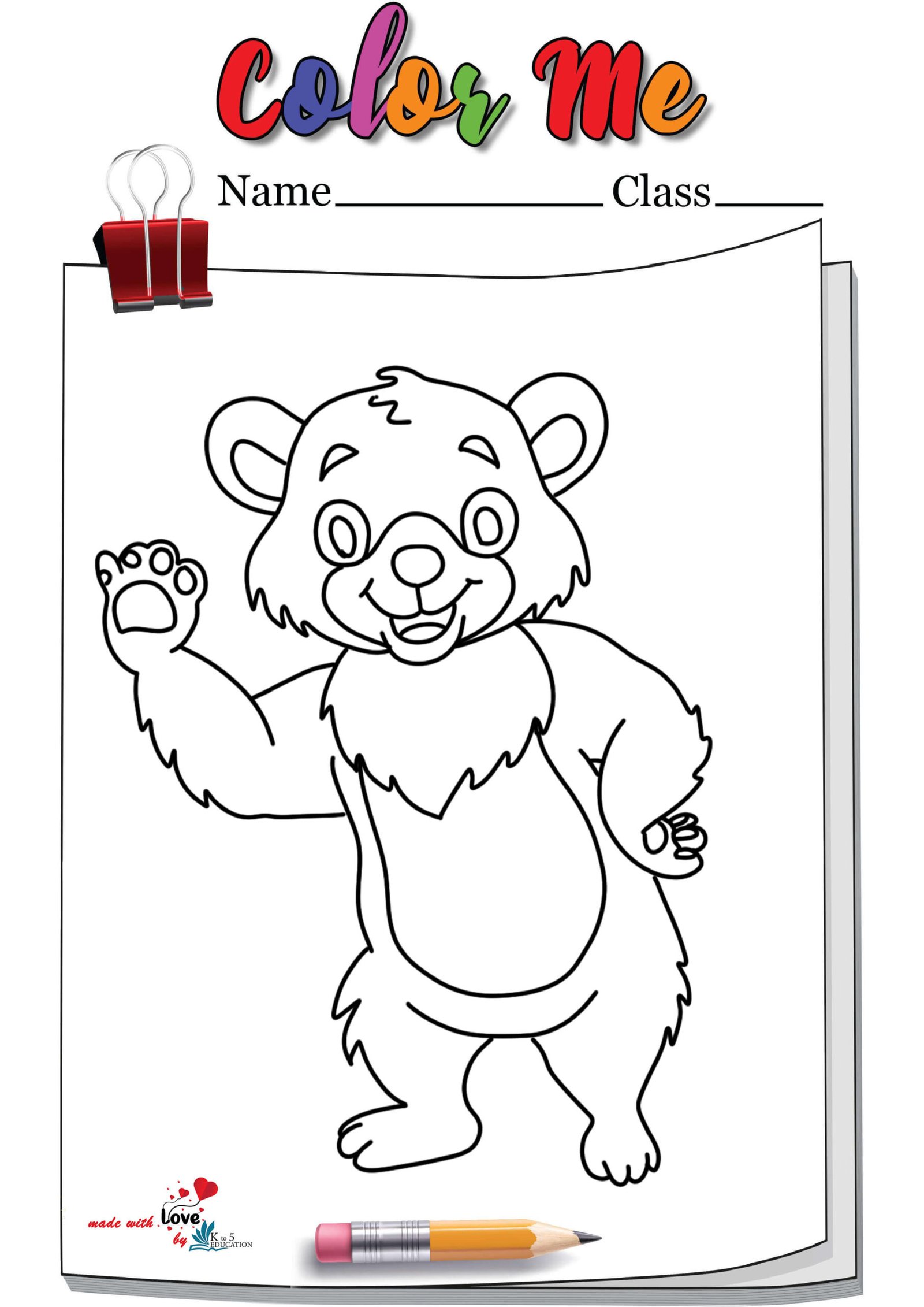 Dancing Bear Coloring Page