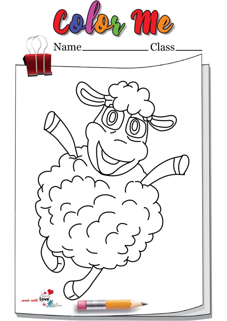 Dancing Sheep Coloring Page | FREE Download