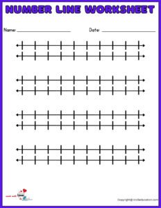 Double Number Line Worksheet 1-10