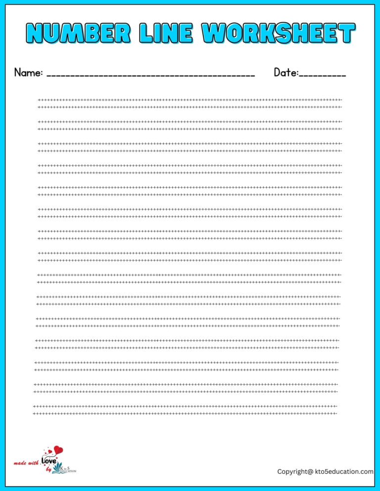 Double Number Line Worksheet 1-100