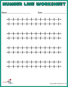 Double Number Line Worksheet 1-12