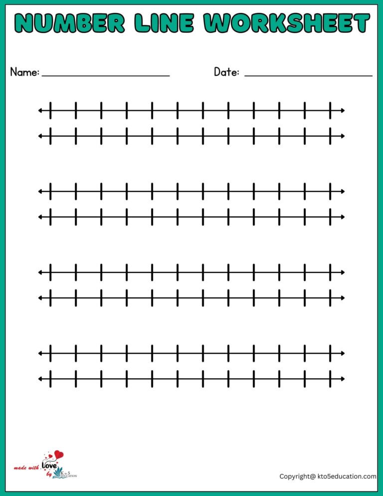 Double Number Line Worksheet 1-12 | FREE Download