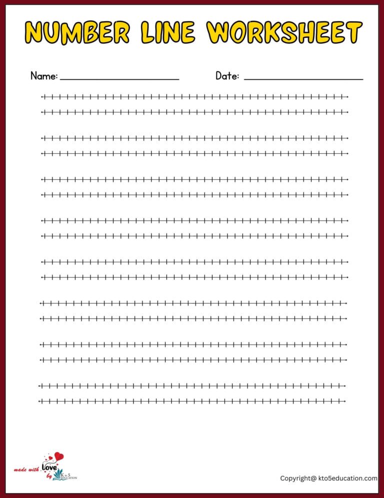 Double Number Line Worksheet 1-40 | FREE Download