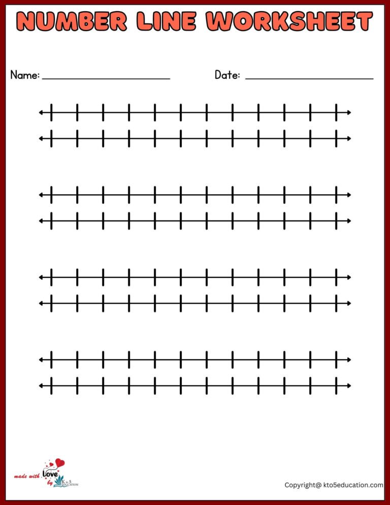 Double Number Line Worksheet For 2nd Grade 1-12