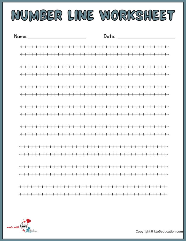 Double Number Line Worksheet For Fourth Grade 1-40 | FREE Download