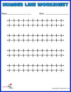 Double Number Line Worksheet For Kids 1-12