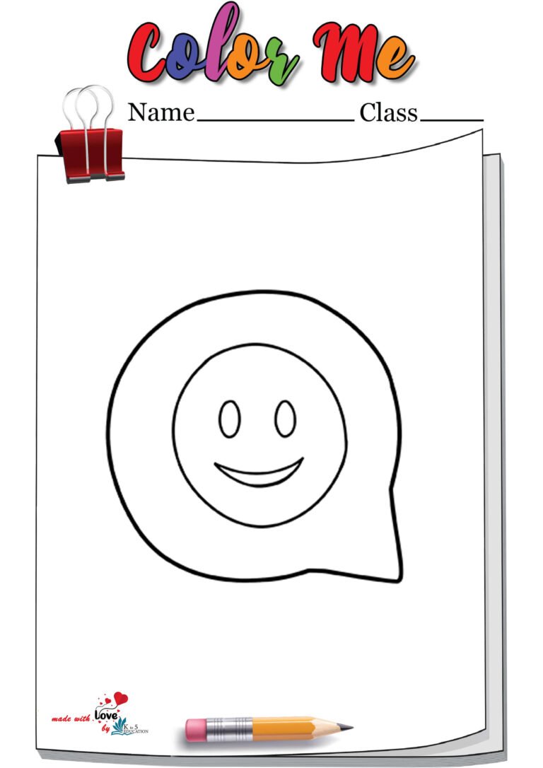 Emoji Speech Bubble Coloring Page | FREE Download