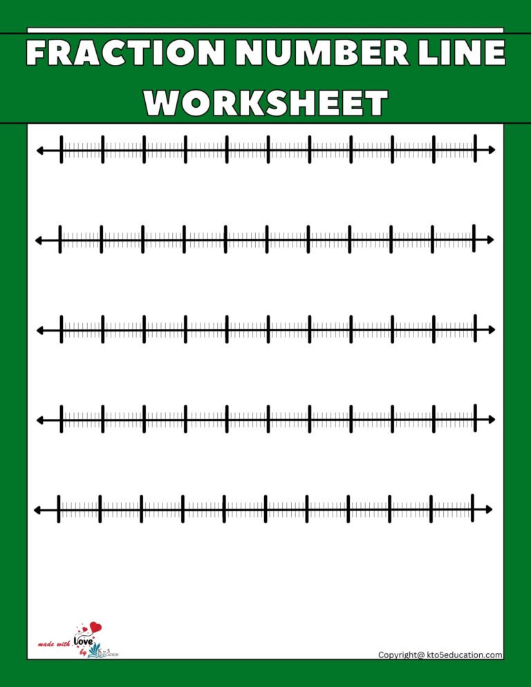 Equivalent Fraction Number Line Tenth Worksheets Blank