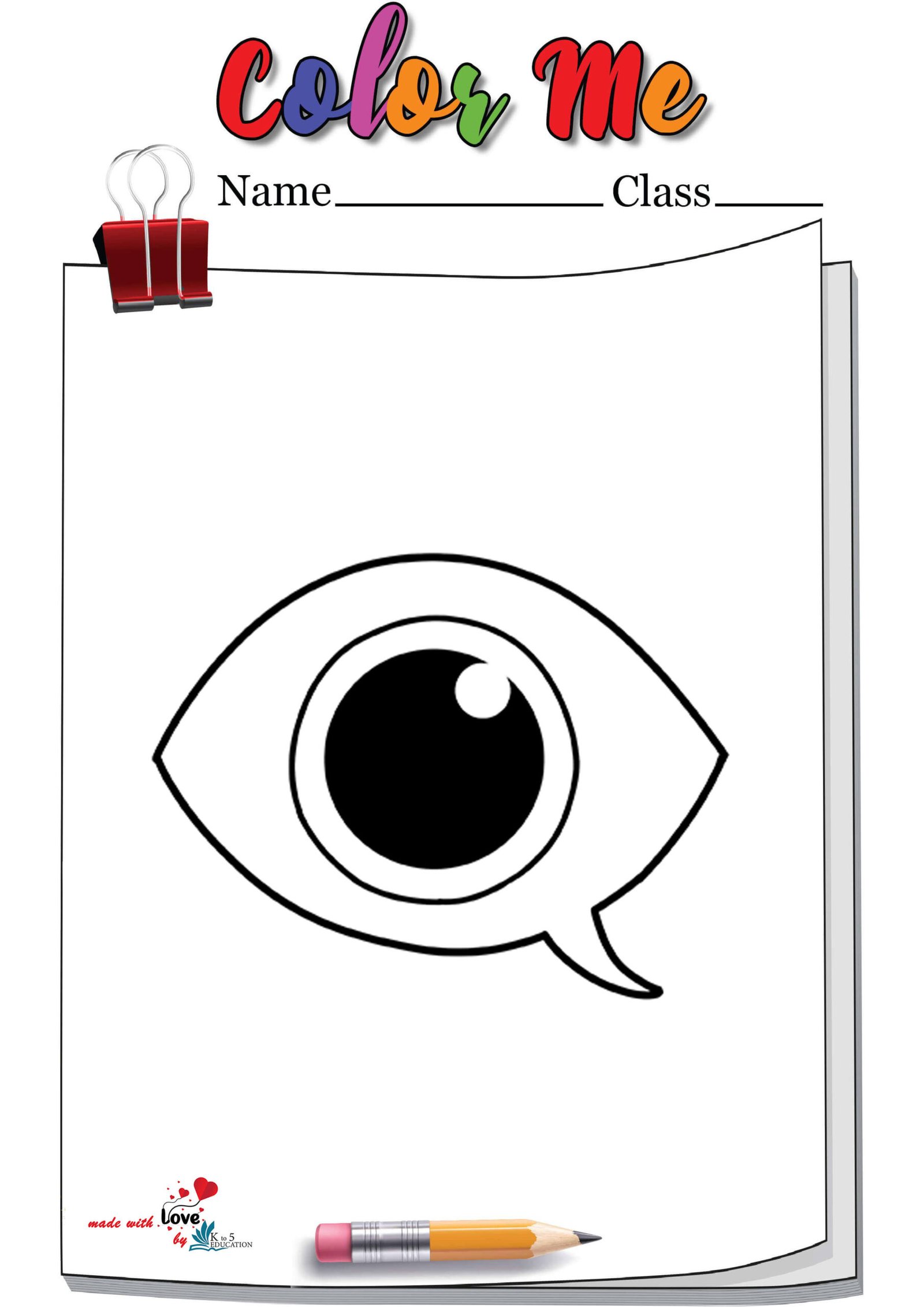 Eye In Speech Bubble Emoji Coloring Page