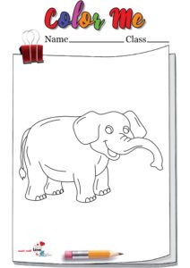 Fatty Elephant Coloring Page