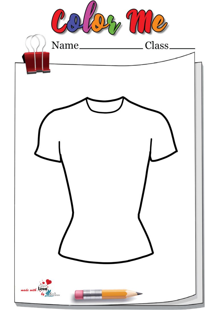 Female T-shirt Coloring Page | FREE Download