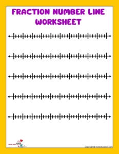 Fourth Blank Worksheets Fractions On A Number Line