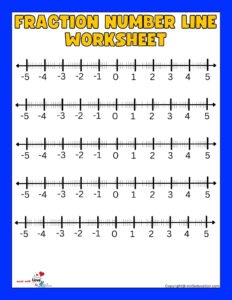 Fraction Number Line Tenth Worksheet 3rd Grade