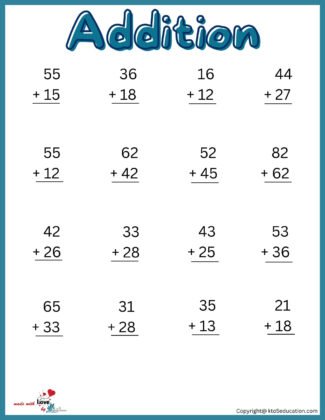 Free 2nd Grade Addition Printable Worksheet | FREE