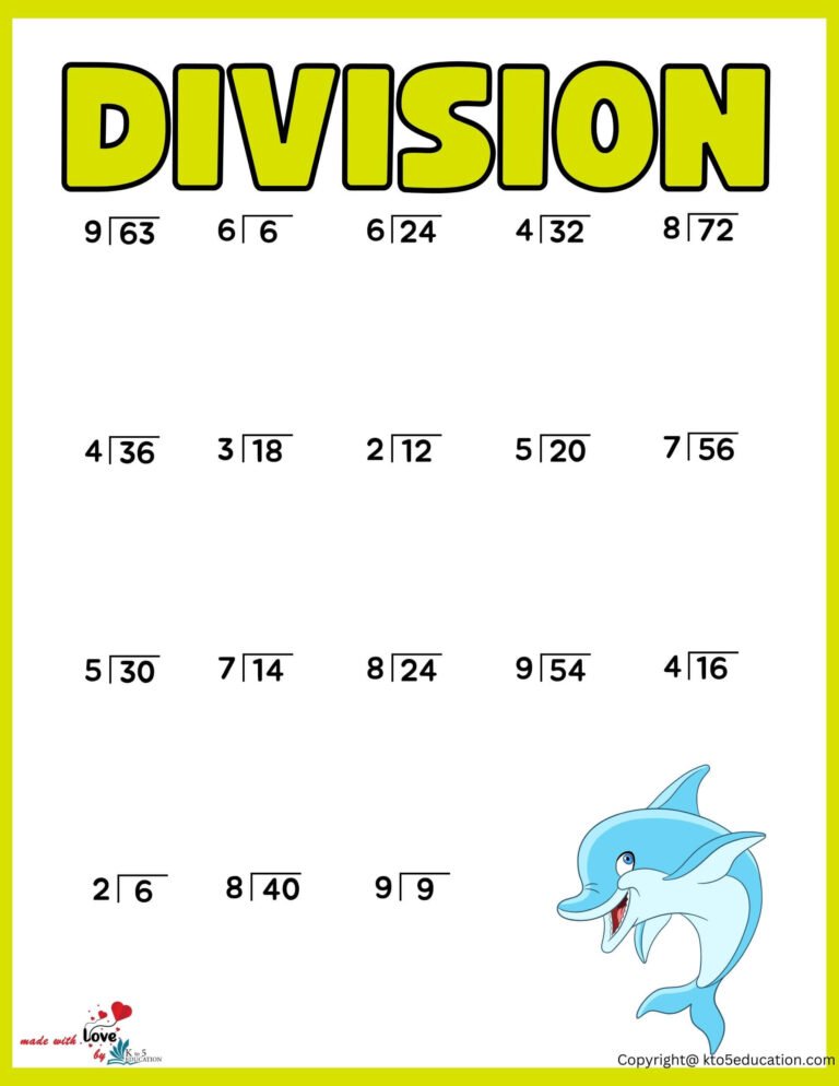 Free 2nd Grade Division Worksheet For Kids | FREE Download