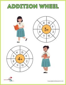 Free Addition Wheel Worksheets For Online Practice