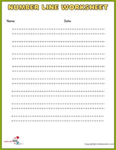 Free Double Number Line Printable Worksheet 1-40