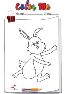 Funny Baby Bunny Coloring Page