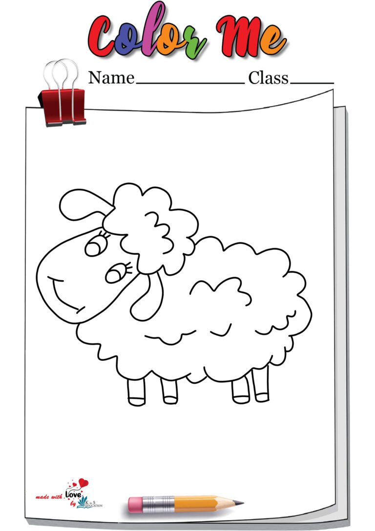 Funny Sheep Coloring Page