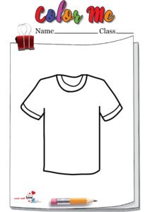 Half Sleeve T-shirt Coloring Page