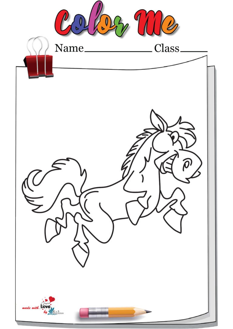 Jumping Horse Coloring Page