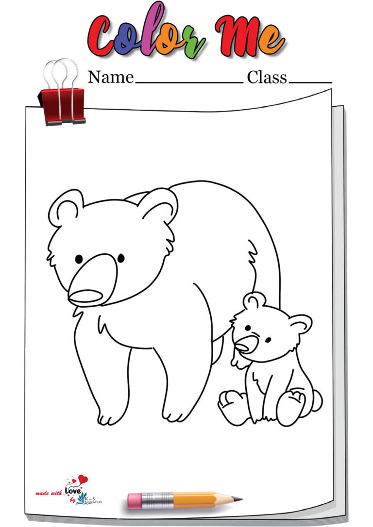 Mother And Baby Bear Coloring Page | FREE Download