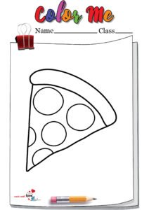 Pizza Sticker Coloring Page