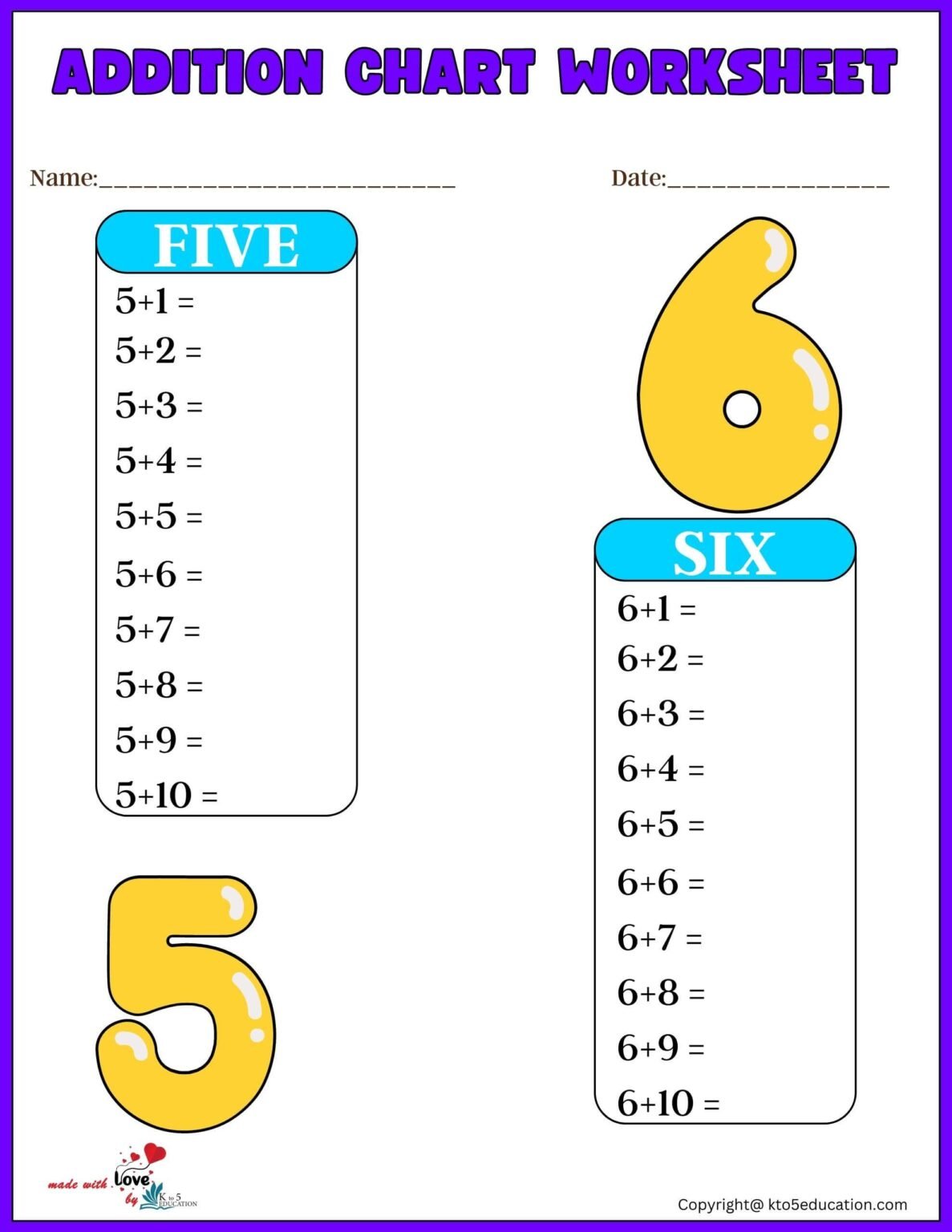 Add 3 Numbers Worksheet 1st Grade