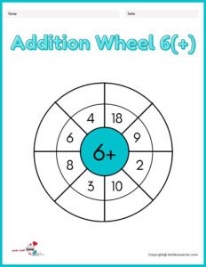 Printable Addition Wheel Worksheet For Online Practice