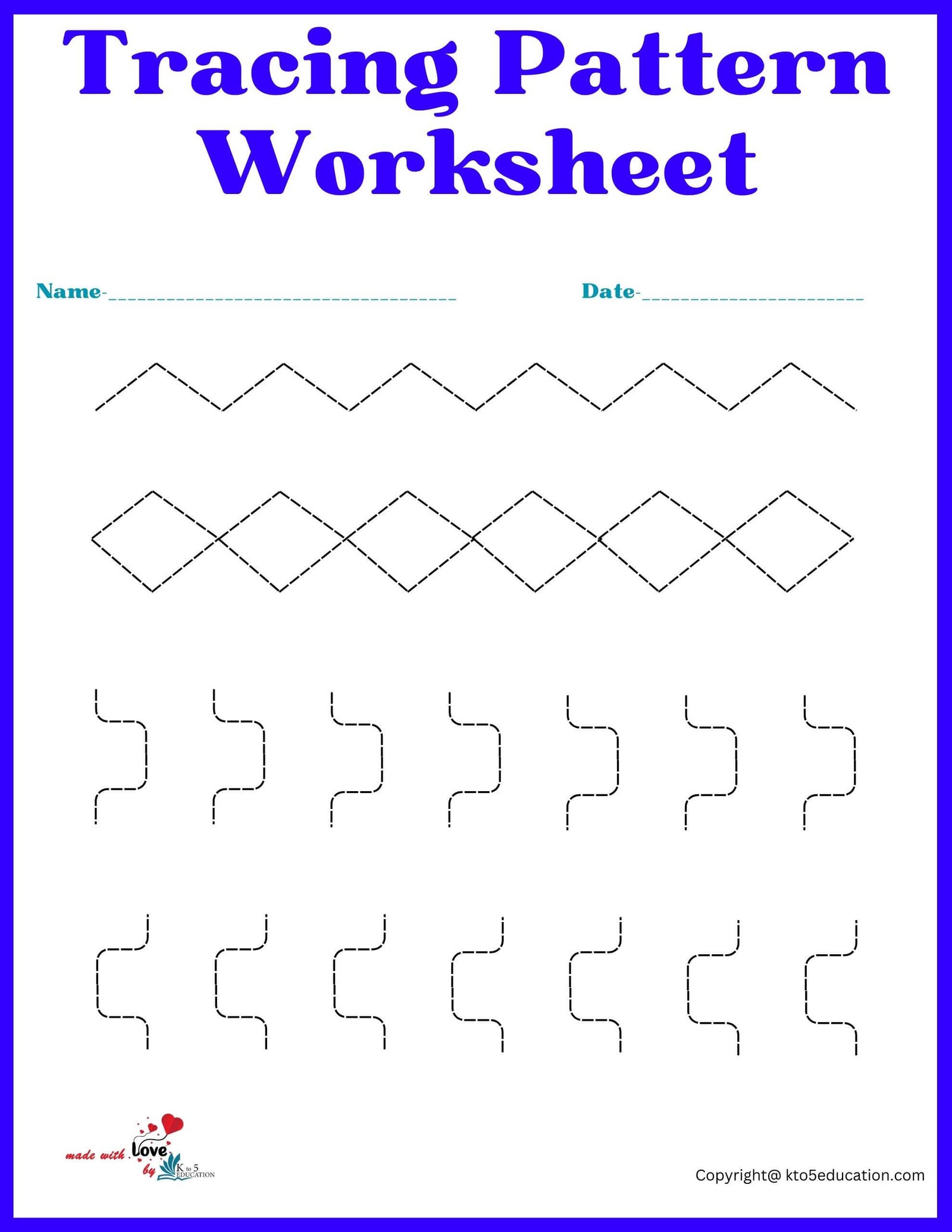 Printable Tracing Pattern Worksheet