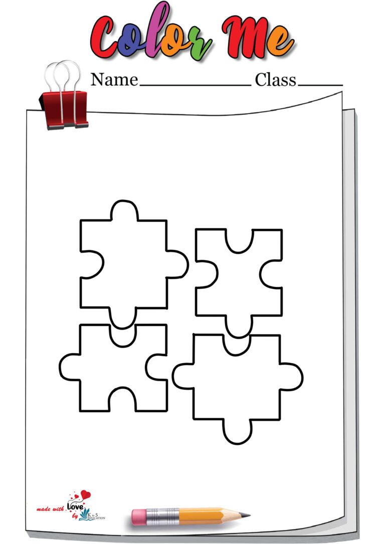 Puzzle Pieces Coloring Page | FREE Download