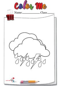 Rain Cloud Coloring Page